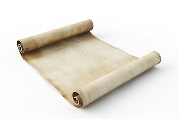 Antique Blank Parchment Scroll. Vintage Paper Background for Historical Designs