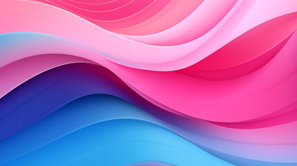 blue and pink waves, colorful abstract background 