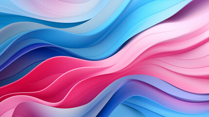 Fototapeta premium blue and pink waves, colorful abstract background 