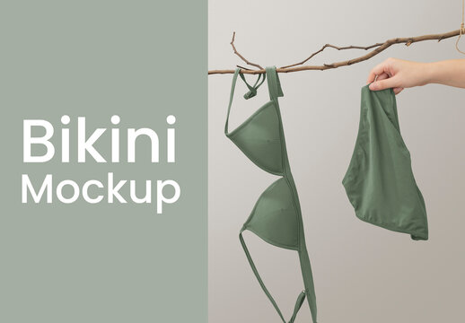 Green Bikini Mockup