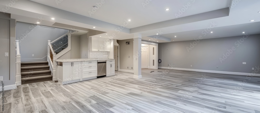 Aufkleber basement renovations in house. with copy space image. place for adding text or design
