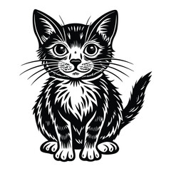 cat handrawn vector illustration