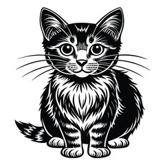 cat handrawn vector illustration