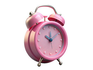 3d alarm clock on white background