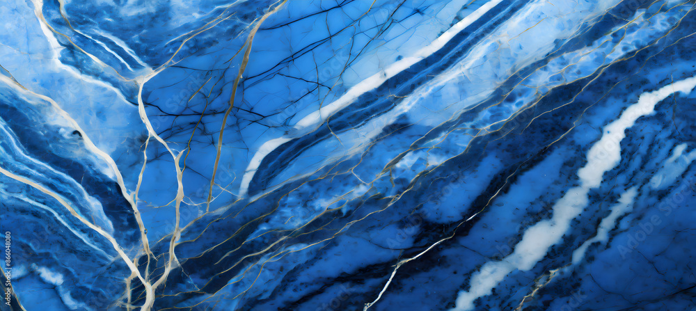 Poster generate a digital representation of the vibrant blue tones and flowing patterns of azul. generative