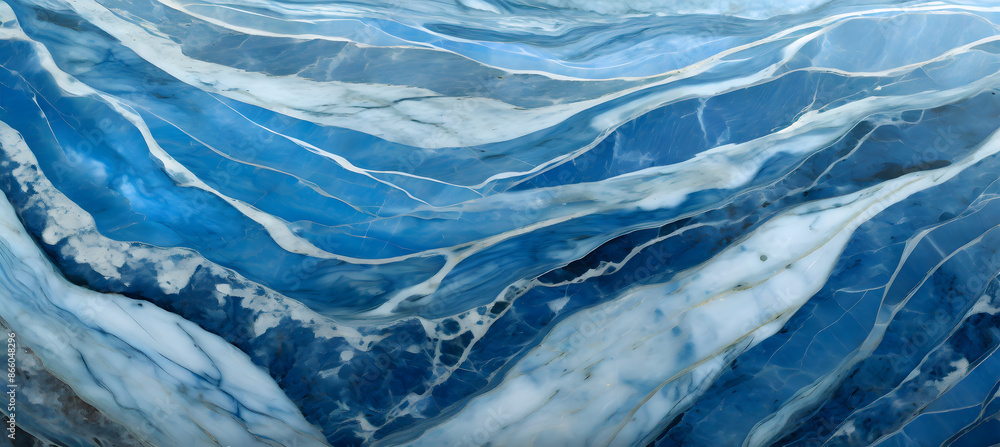 Aufkleber generate a digital representation of the vibrant blue tones and flowing patterns of azul. generative