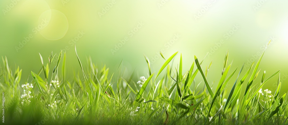 Poster green grass background with copy space image.