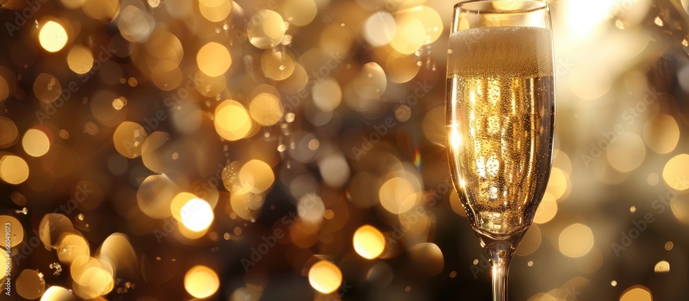 Fototapete bokeh in a shade reminiscent of champagne with copy space image.