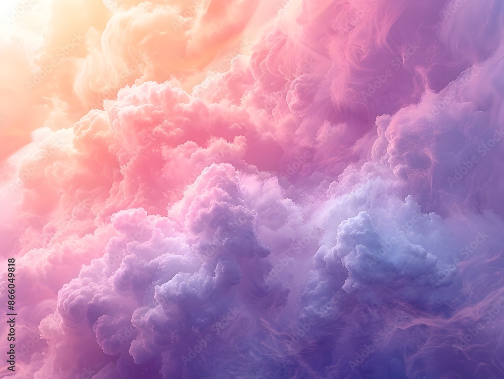 Poster soft pastel gradient cloud background for dreamy mockup design with copy space