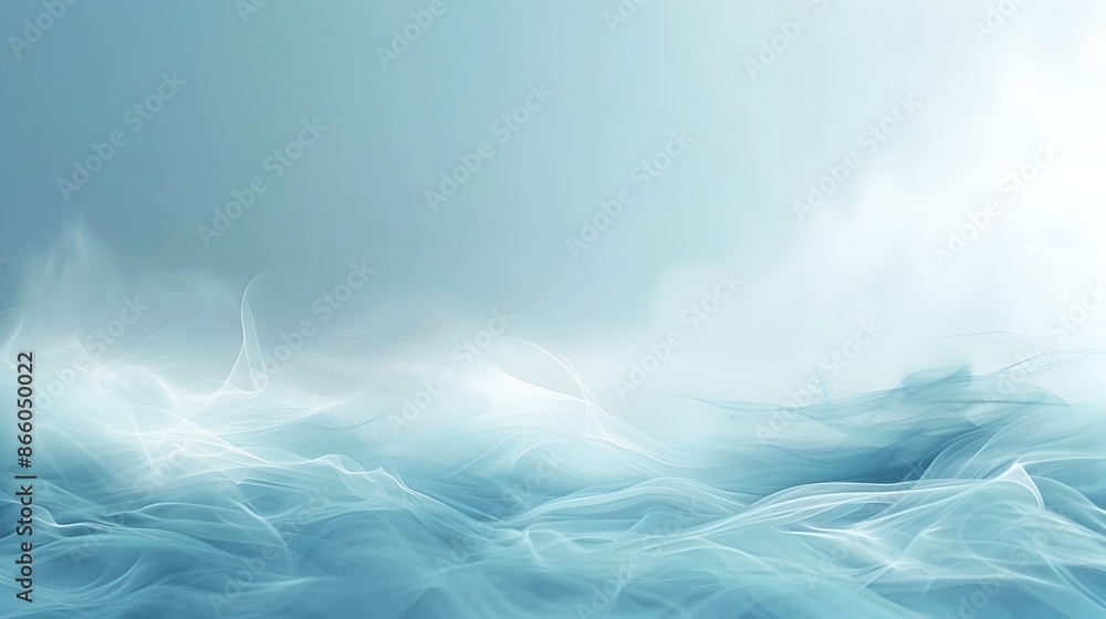 Poster soft gradient blue and white background for minimalist design mockup with copy space
