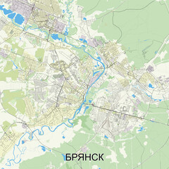 Bryansk, Russia map poster art