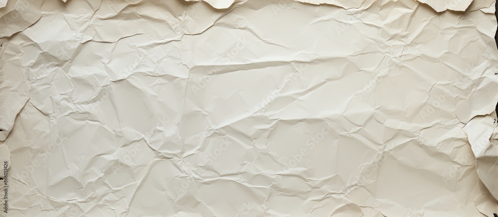 Poster Crumpled paper with torn edges, perfect for displaying advertising messages with copy space image.