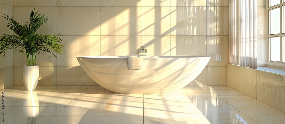 Aufkleber laying tiles in the bathroom or kitchen. with copy space image. place for adding text or design