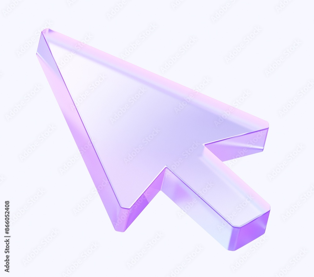 Poster cursor icon with colorful gradient. 3d rendering illustration for graphic design, ui ux design, pres