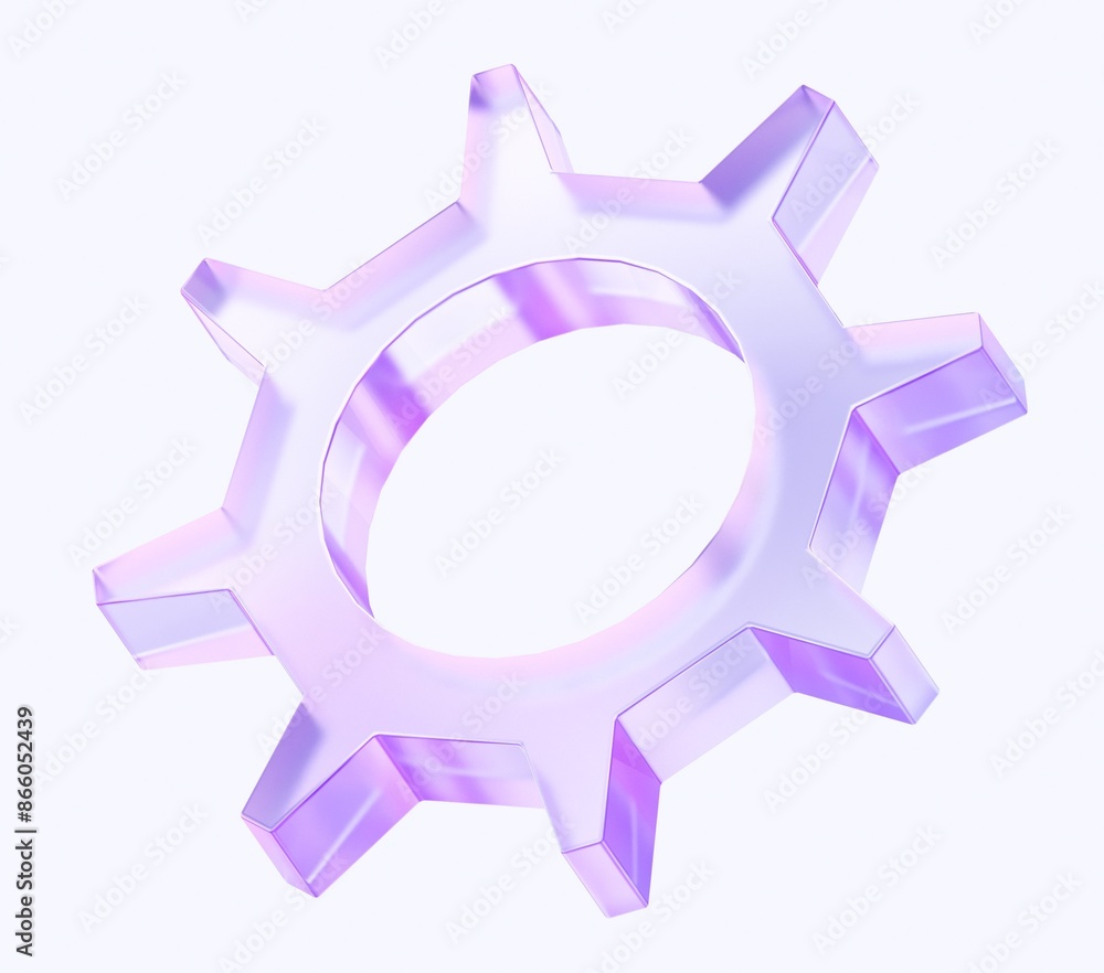 Poster gear icon with colorful gradient. 3d rendering illustration for graphic design, ui ux design, presen