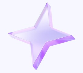 star icon with colorful gradient. 3d rendering illustration for graphic design, ui ux design, presentation or background. shape with glass effect	