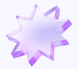 star icon with colorful gradient. 3d rendering illustration for graphic design, ui ux design, presentation or background. shape with glass effect	