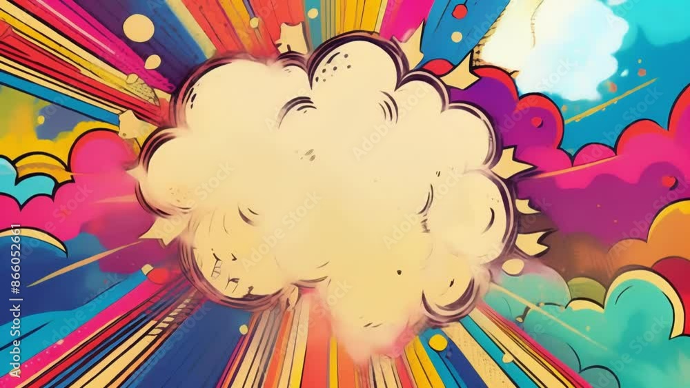 Poster transform any project into a vibrant masterpiece with this retro pop art explosion design