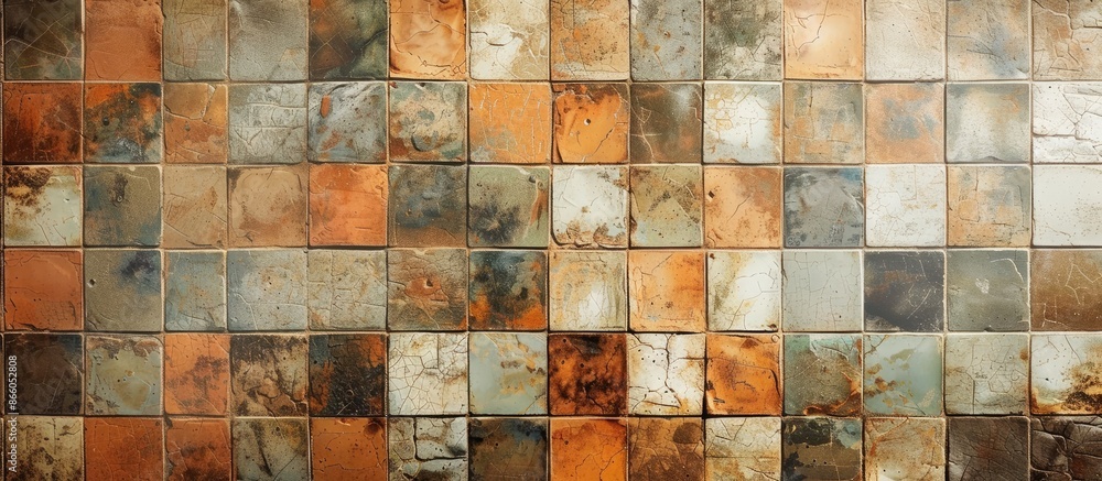 Poster Beautiful ceramic tile floor texture and background. with copy space image. Place for adding text or design