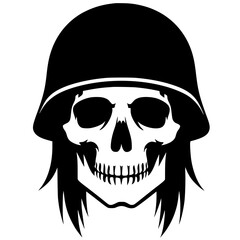 Soldier skull silhouette