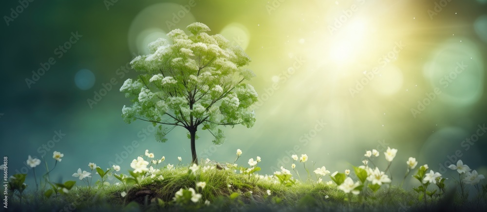 Poster nature background with free copy space image included for product or advertising wording.