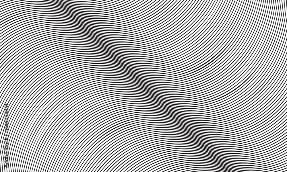 Poster abstract geometric wave line pattern.