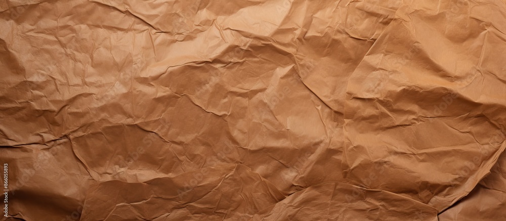 Poster textured brown paper with crumpled appearance creates a rustic vibe, suitable for copy space image.