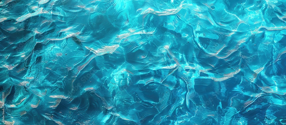 Aufkleber background with textured blue water surface in a pool, suitable for copy space image.