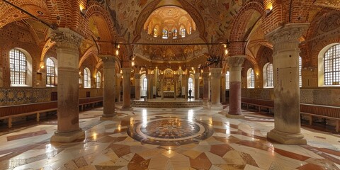Obraz premium Interior View of the Church of St. Demetrius in Thessaloniki
