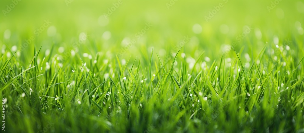 Poster green grass background with copy space image.