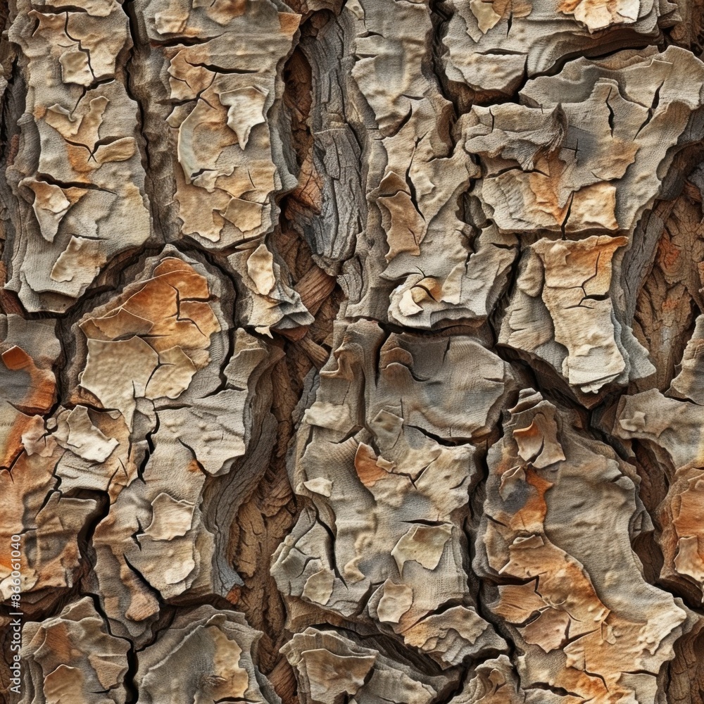 Poster tree bark pattern in a minimal, seamless design. the natural, rugged texture adds an organic, earthy