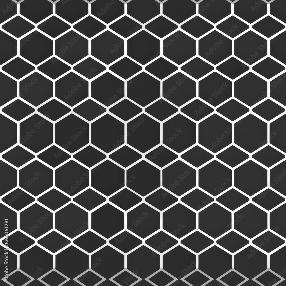 Poster minimal honeycomb pattern, seamlessly arranged. the structured, geometric design offers a contempora