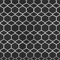 Naklejka premium Minimal honeycomb pattern, seamlessly arranged. The structured, geometric design offers a contemporary and versatile background, ideal for design projects and creative use.