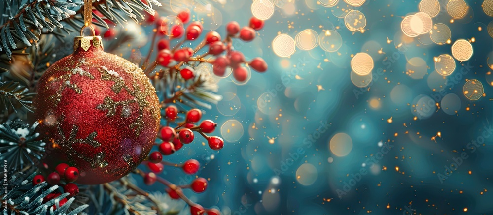 Poster christmas decoration. with copy space image. place for adding text or design