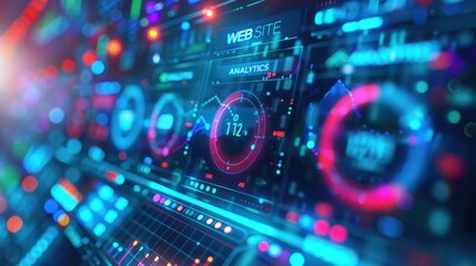 Fototapeta premium Website Analytics Dashboard With Data Visualization