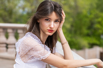 Portrait of a young beautiful girl