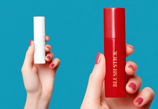 Blush Stick Mockup With Generative AI
