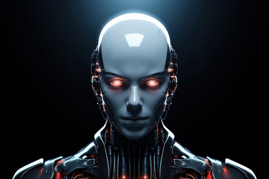 Female minimal robot futuristic technology female.