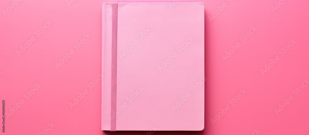 Poster Pink diary displayed against a pink backdrop, with ample copy space image available on the page.