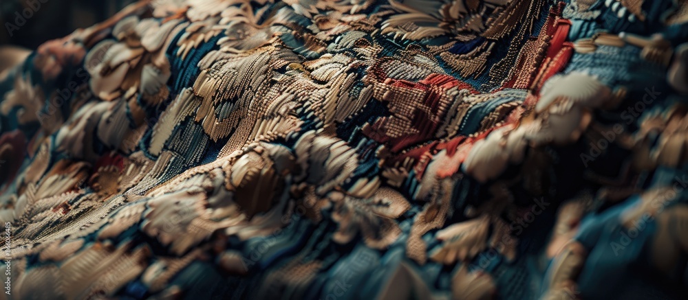 Poster vintage tapestry. with copy space image. Place for adding text or design