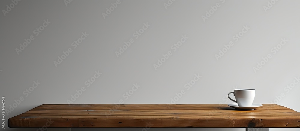 Aufkleber Table with no items on it, displaying a copy space image.