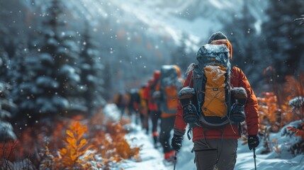 climber in the snow