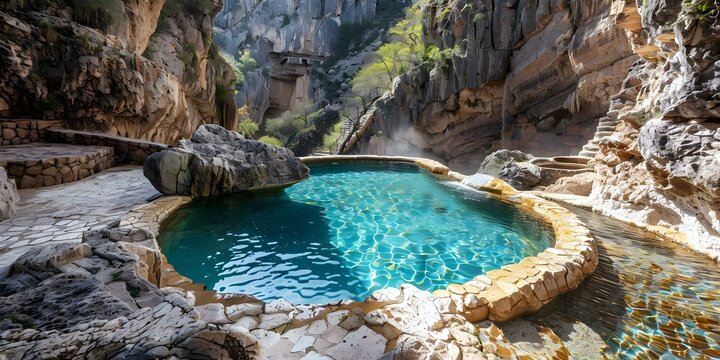 Exploring the Unique Thermal Pools of Las Grutas De Tolantongo in Mexico Job ID 41f29f8792f34364abd159d5. Concept Travel Photography, Natural Wonders, Adventure Portraits, Outdoor Exploration