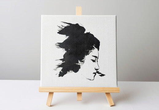 Mini Canvas Mockup With Generative AI