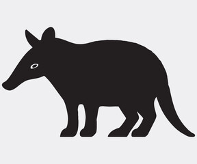 Aardvark silhouette, Vector