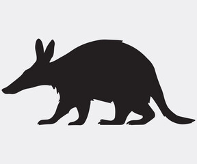 Aardvark Silhouette, vector