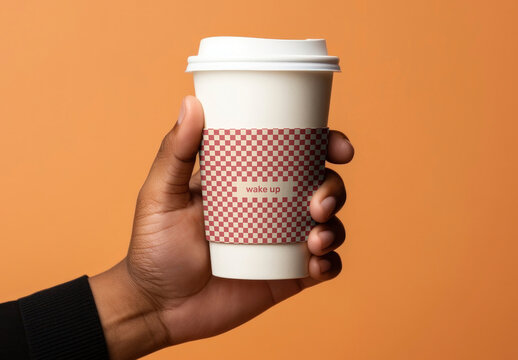Paper Cup Sleeve Mockup With Generative AI
