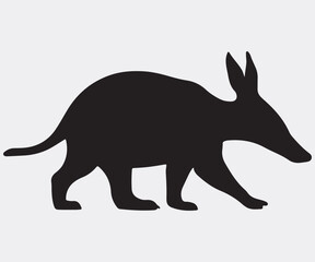 Obraz premium Aardvark Silhouette, illustration and vector