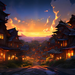 Fototapeta premium old house in the night