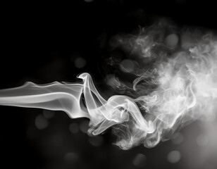 Fototapeta premium smoke effect on black background